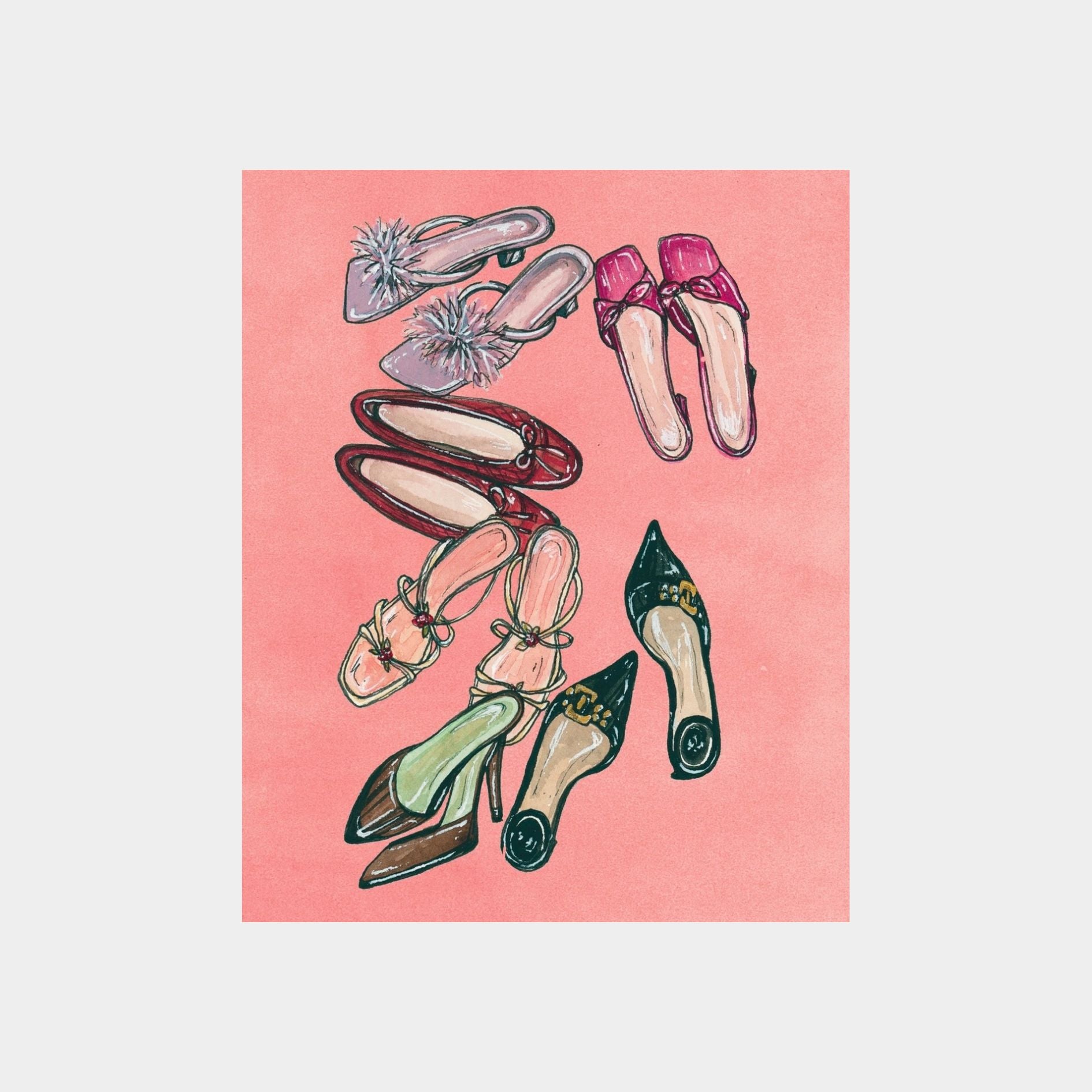 Never Too Many Shoes Art Print
