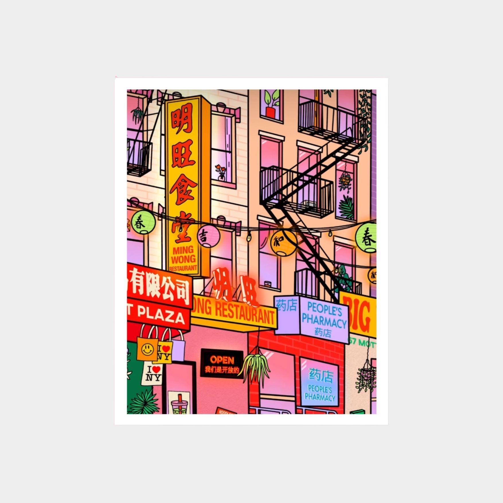 Mott Street NYC Art Print