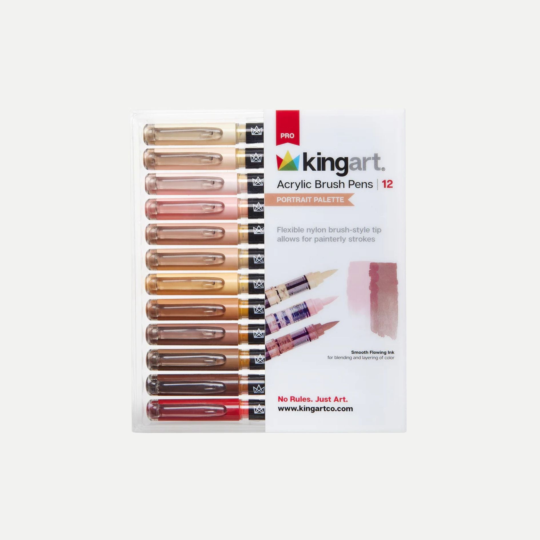 Acrylic Paint Brush Pens - 12 Portrait Colors