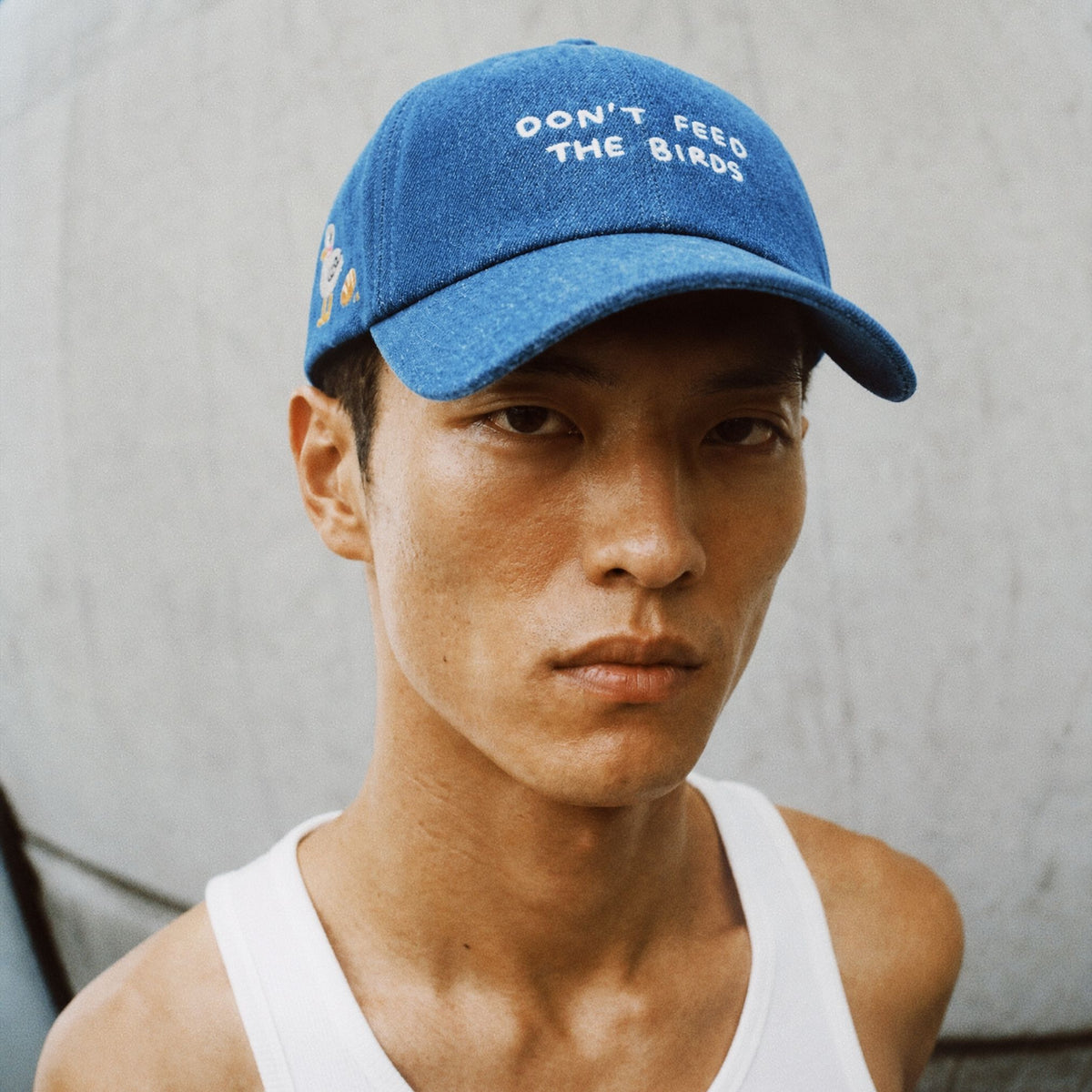 Don't Feed the Birds - Denim Baseball Cap