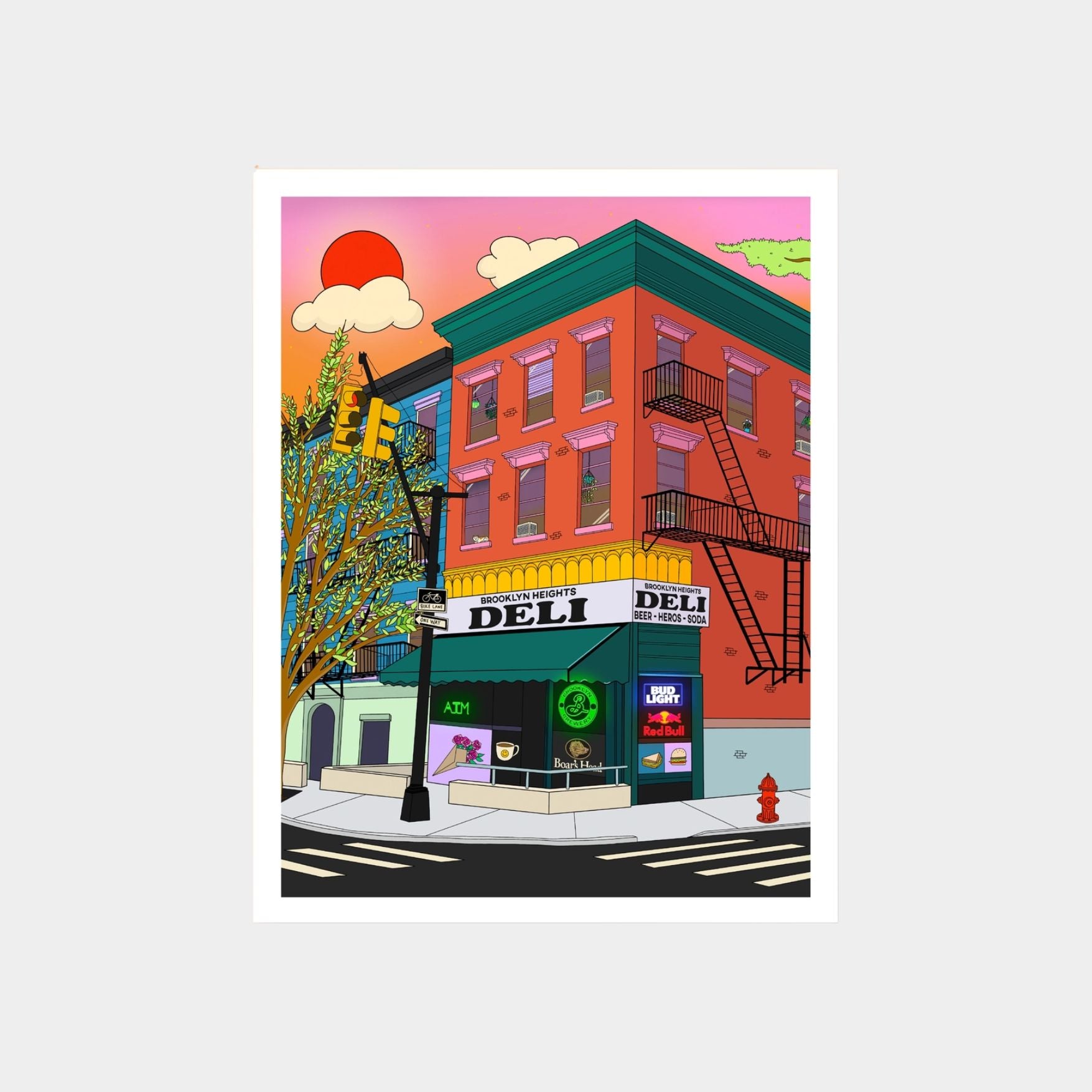 On a Corner in Brooklyn Art Print