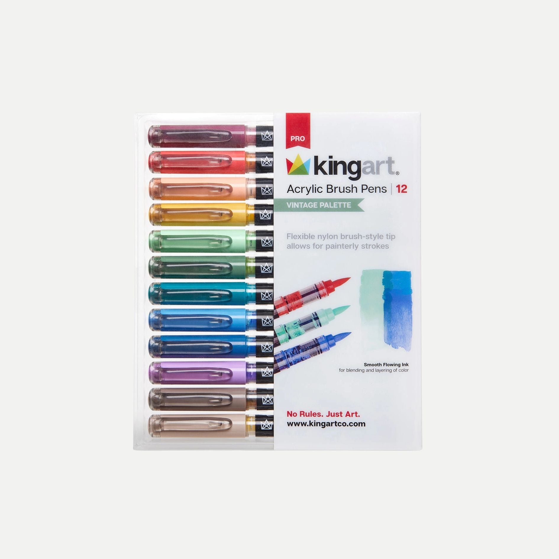 Acrylic Paint Brush Pens - 12 Vintage Colors