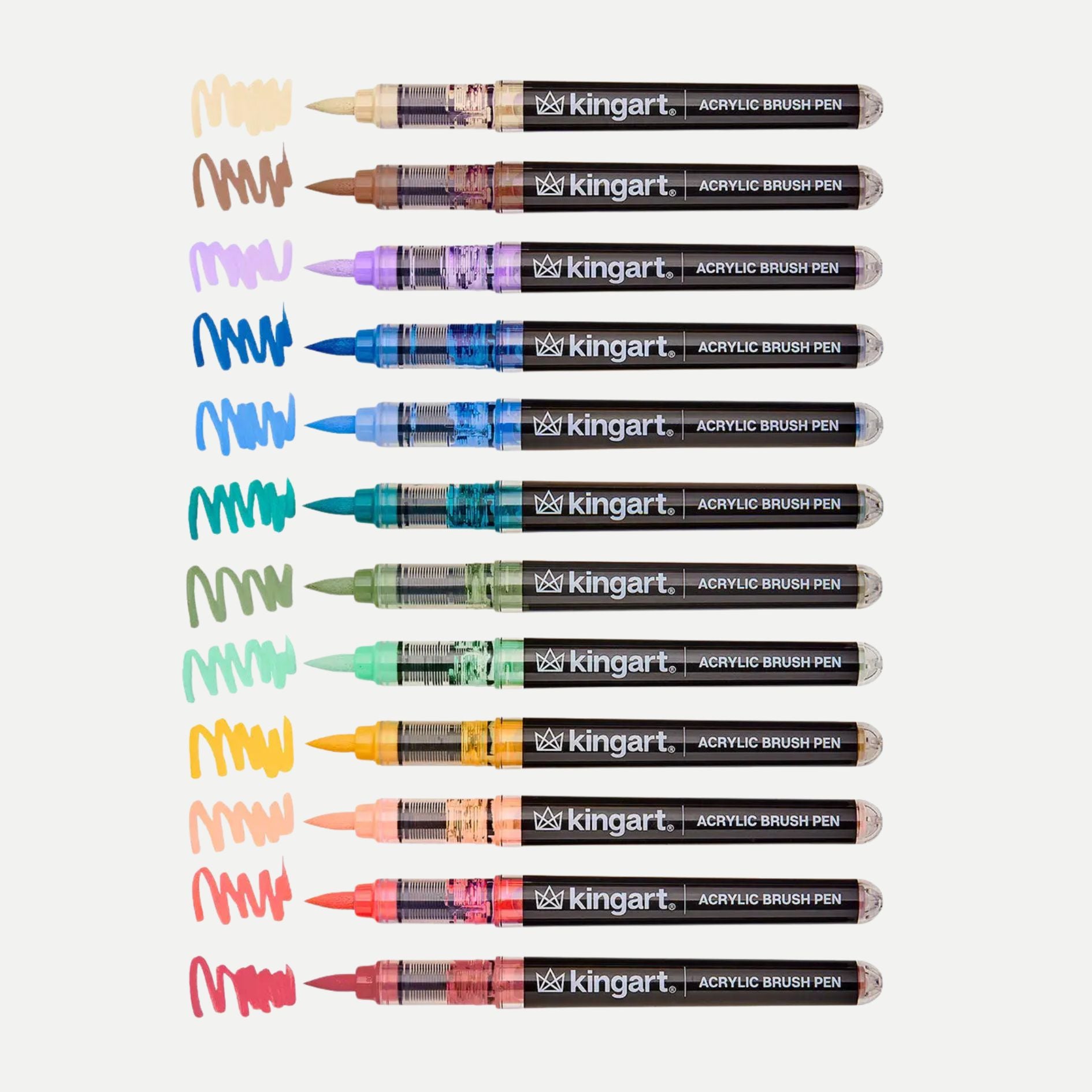 Acrylic Paint Brush Pens - 12 Vintage Colors