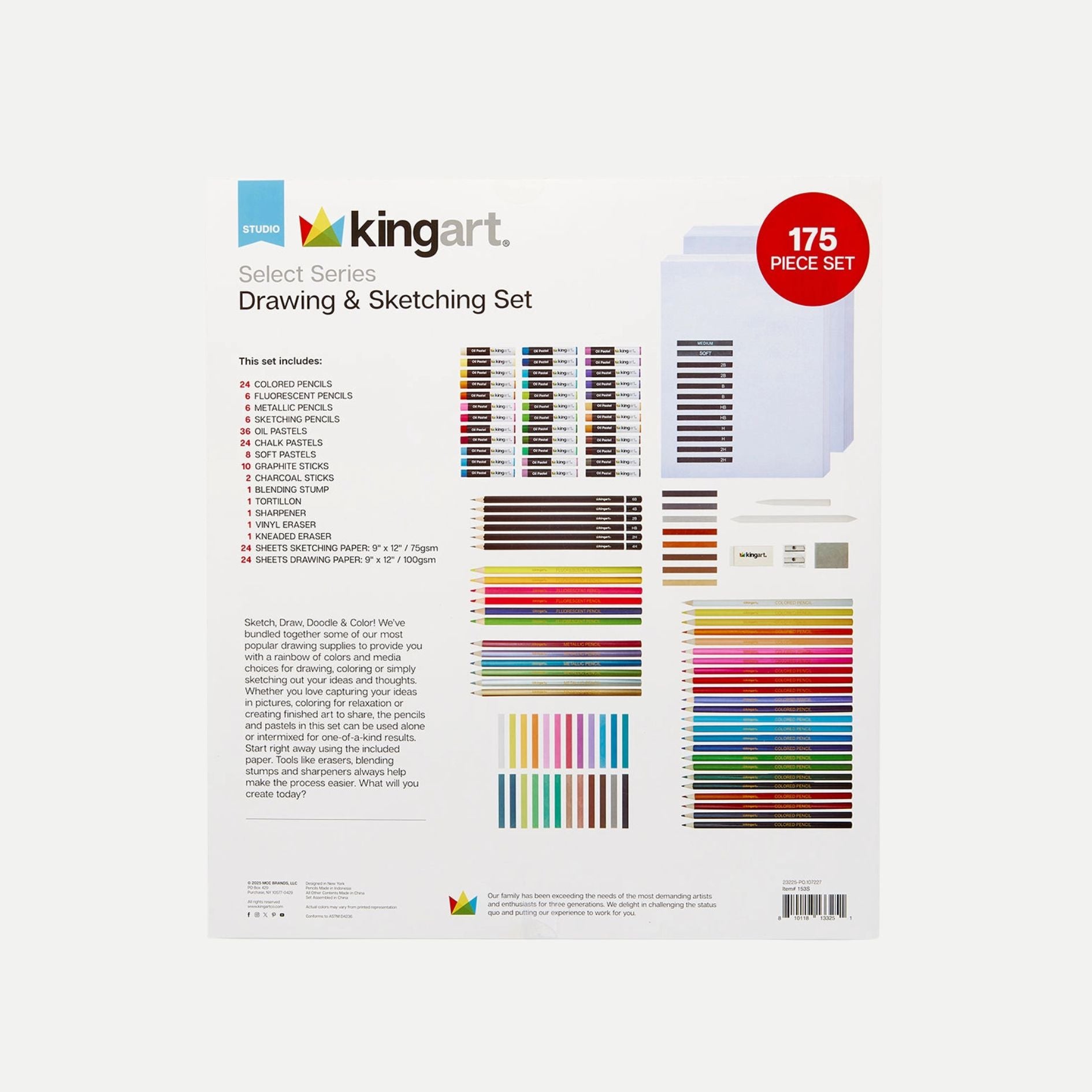 Drawing & Sketching Ultimate Art Set – 175 Pieces