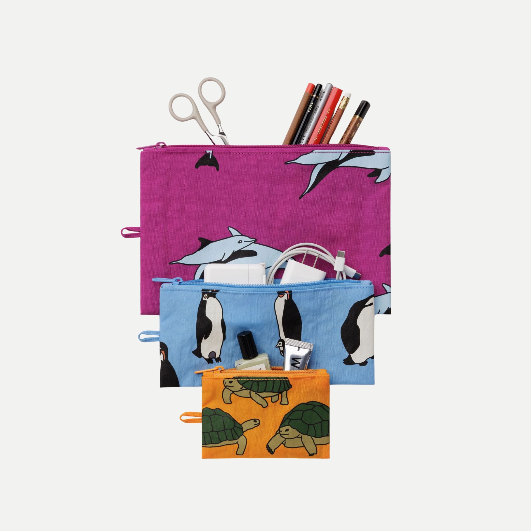 Vacation Animals - Flat Pouch Set
