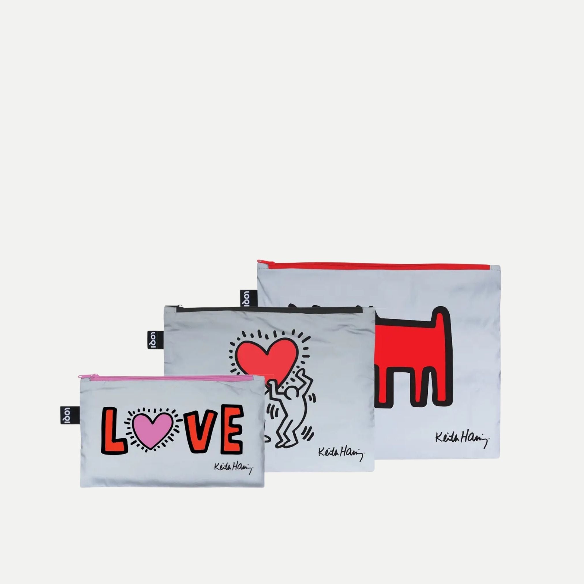 Dog, Heart, Love Reflective Zip Pockets