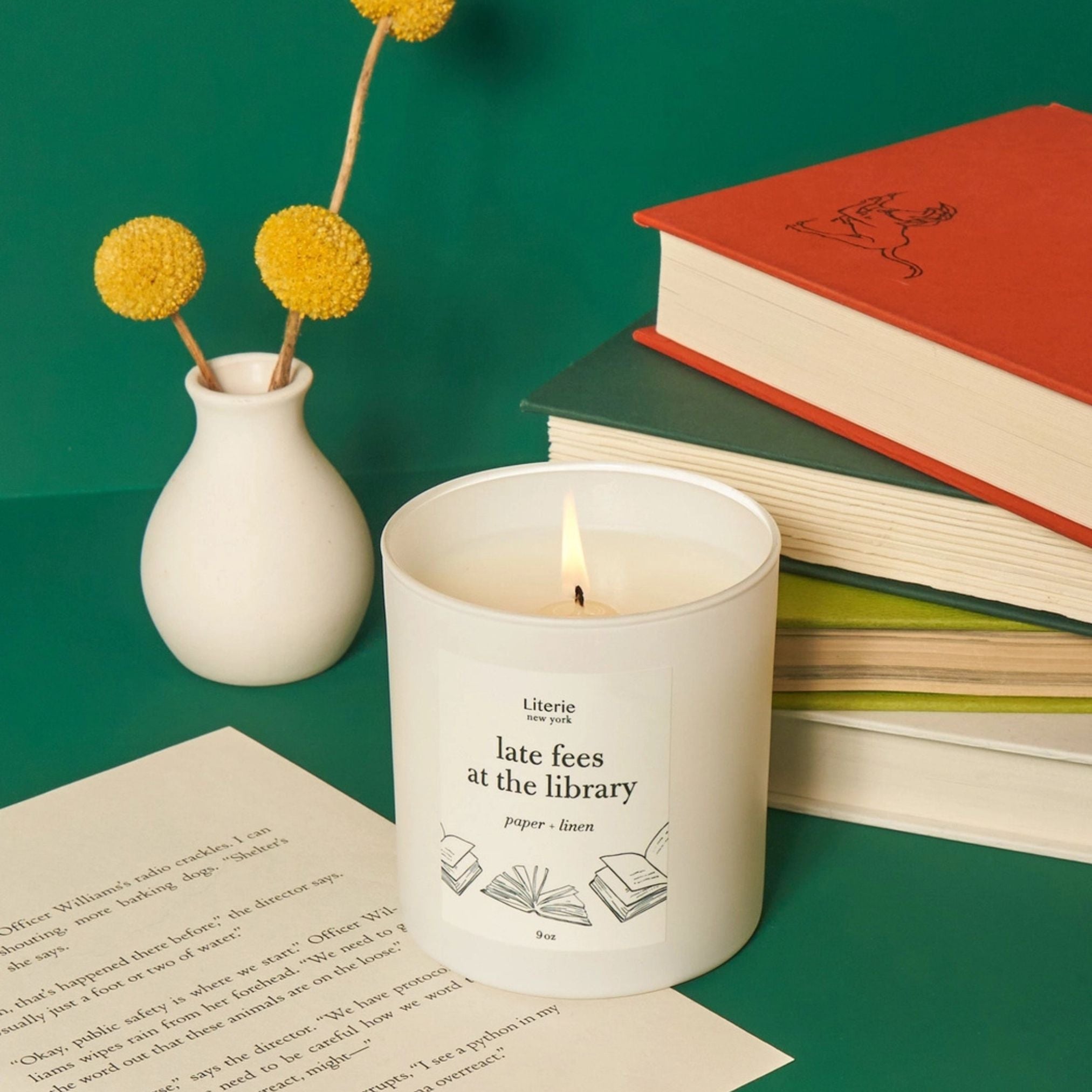 Late Fees at the Library Candle