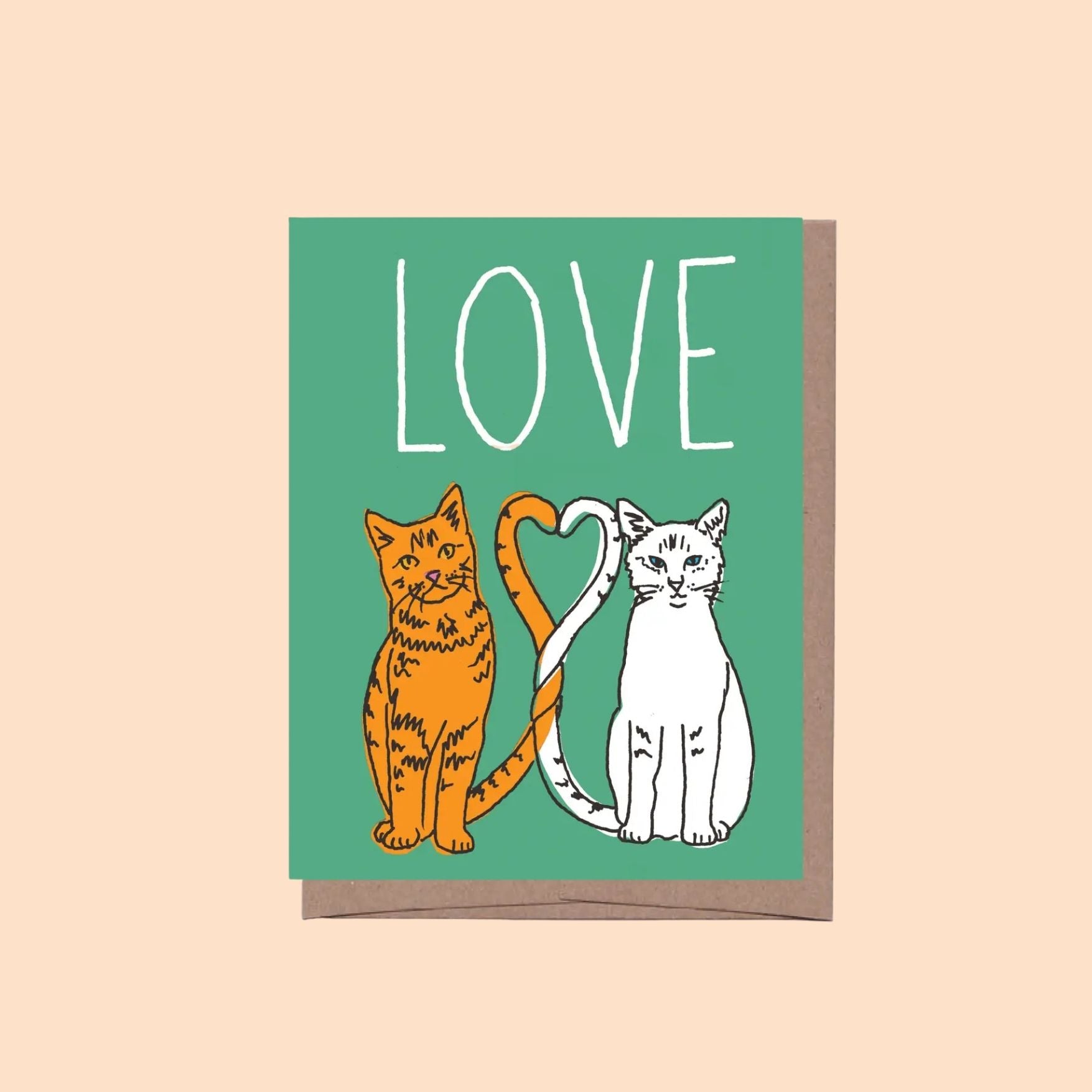 Heart Cats Love Card