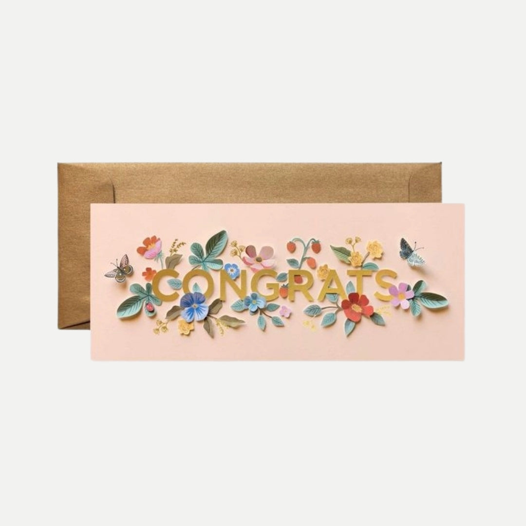 Cut Paper Congrats No. 10 Card