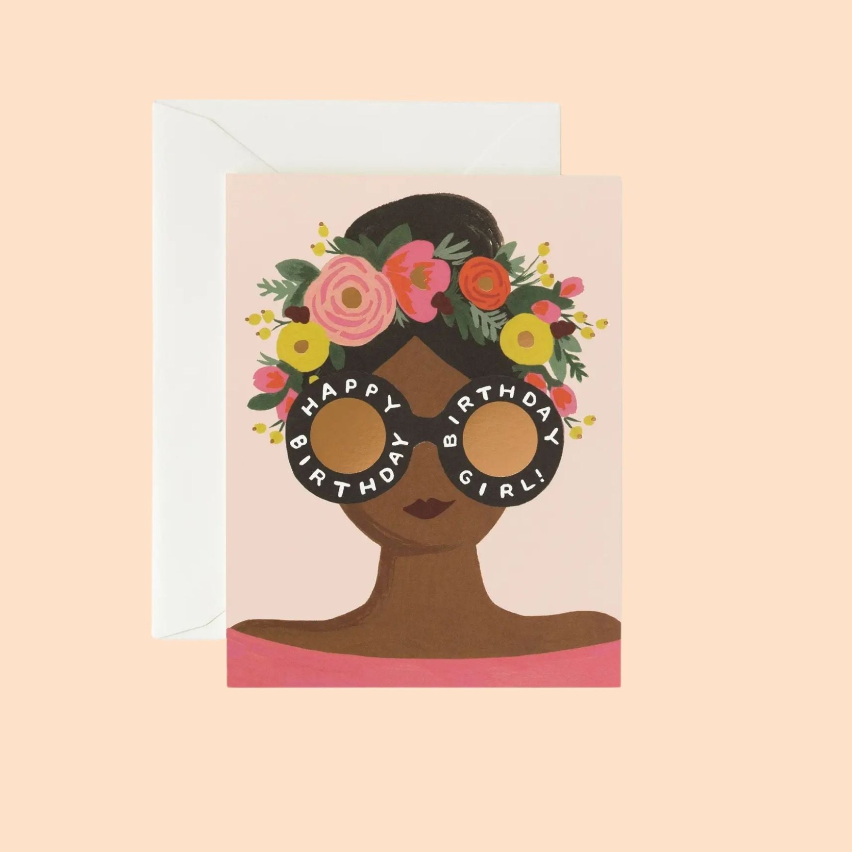 Flower Crown Birthday Girl Card