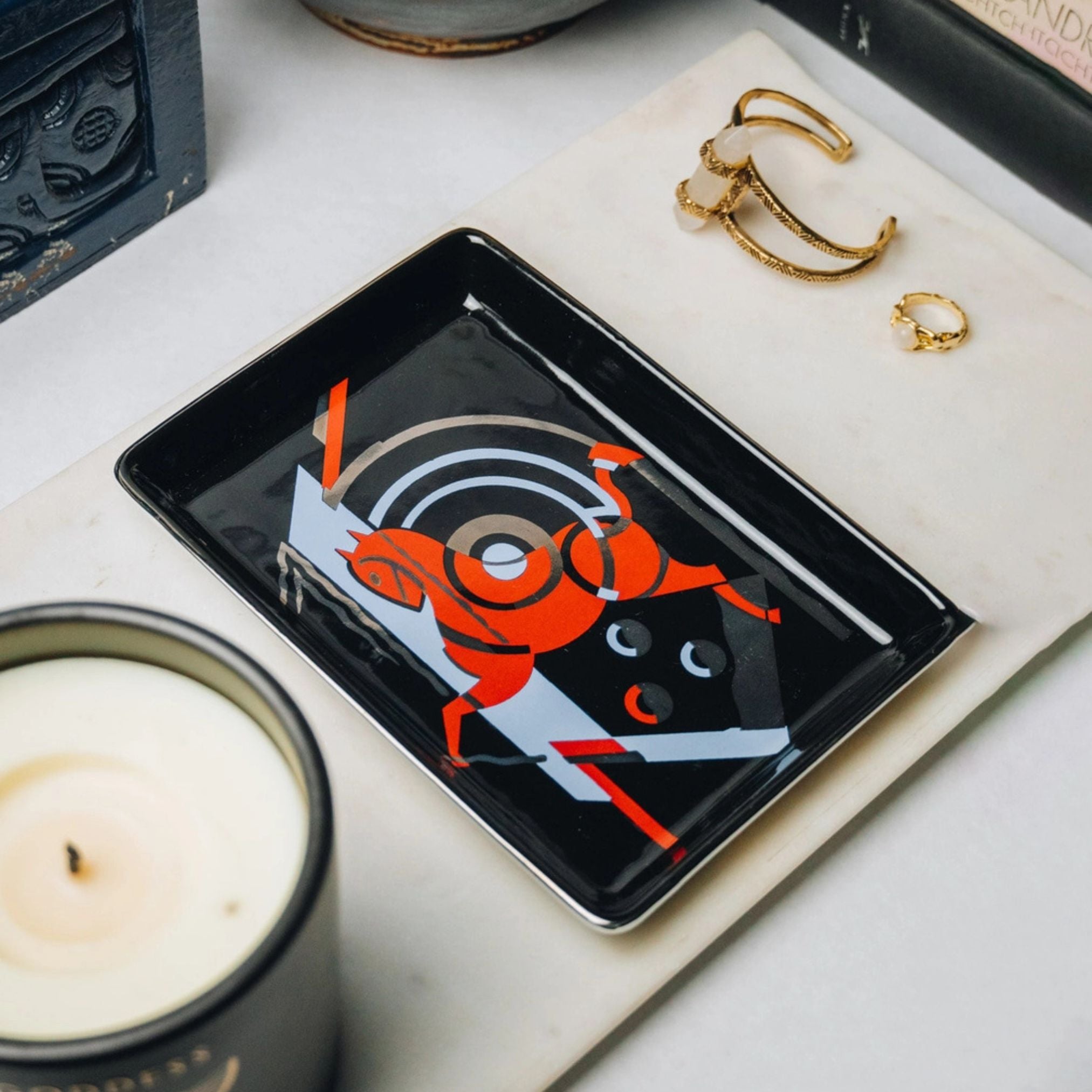 Deco Stallion Ceramic Tray