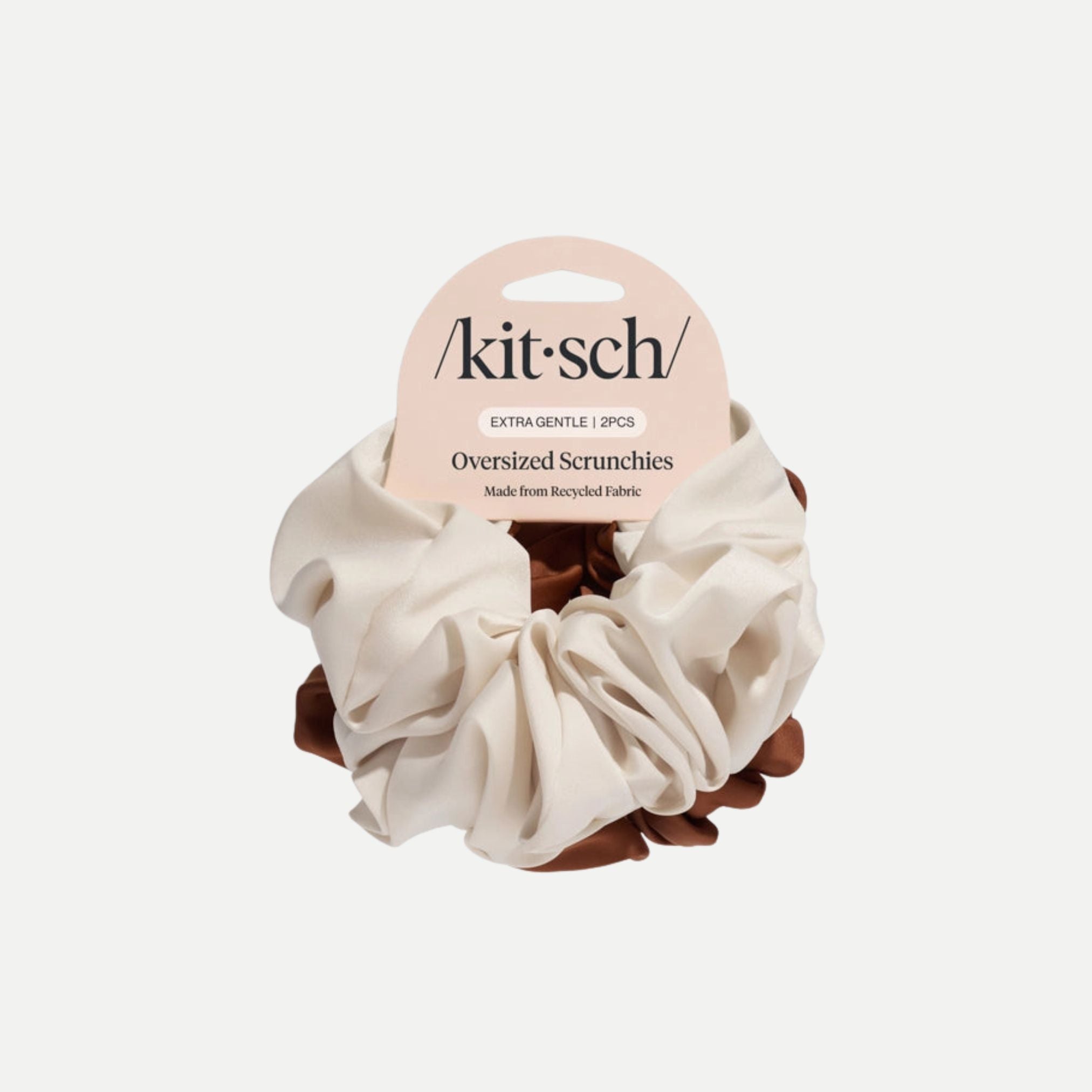 Cream & Camel Oversized Scrunchies