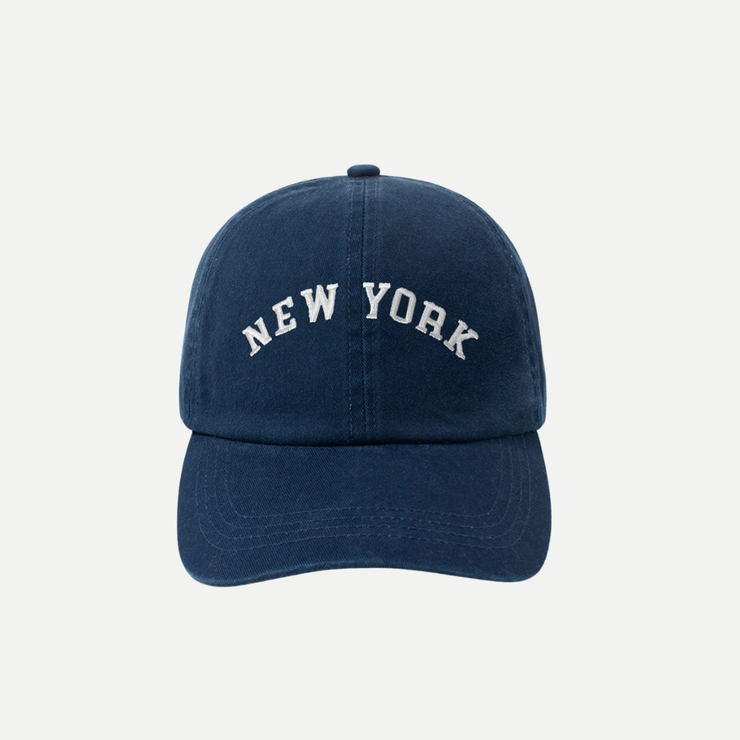 New York Solid Cotton Hat - Navy