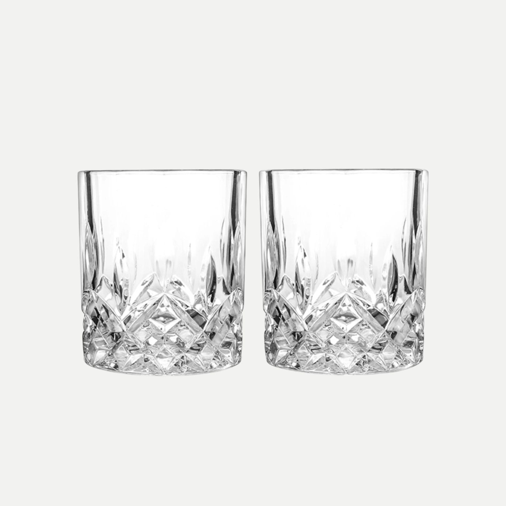 Admiral Stemless Crystal Lowball Tumblers - Set of 2