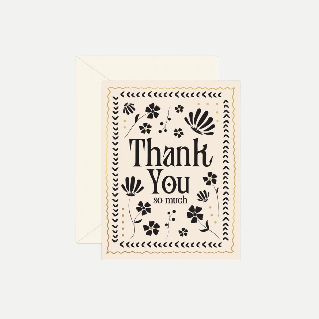 Mosaic Floral Thank You Card