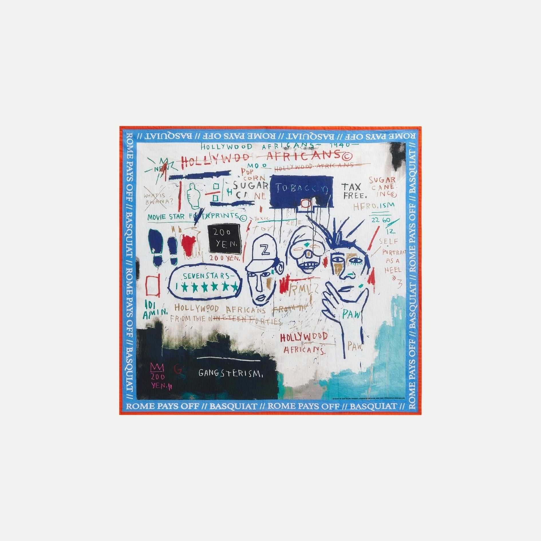 Jean-Michel Basquiat "Hollywood Africans" Bandana