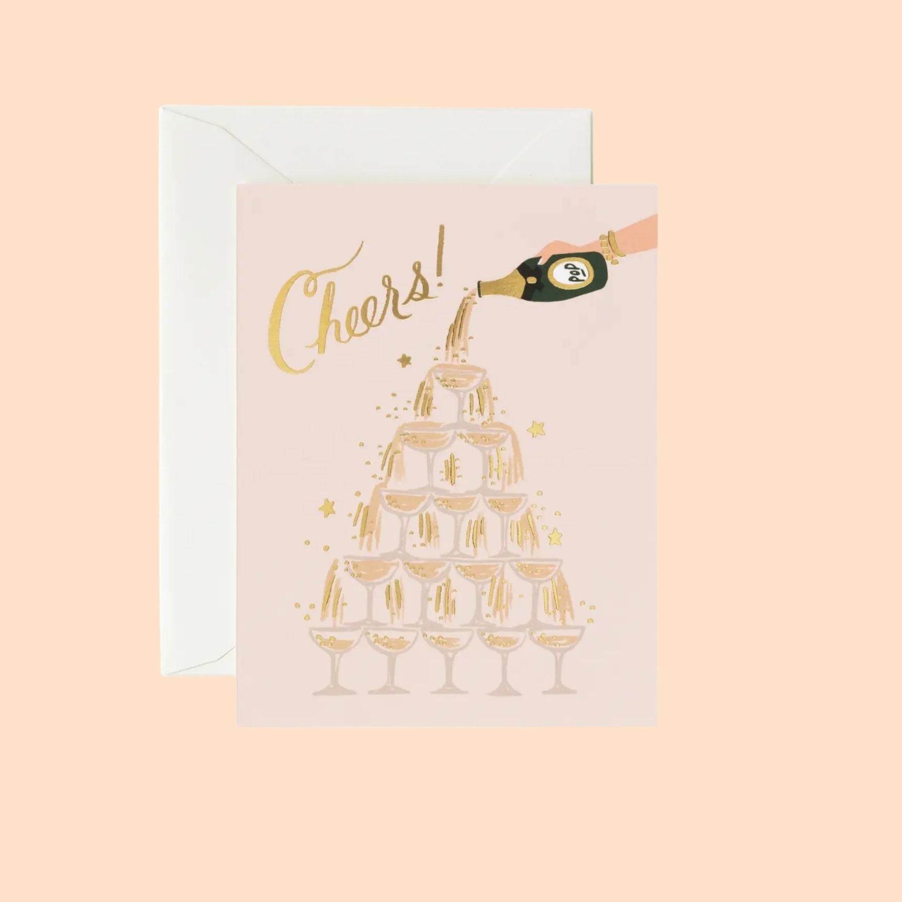 Champagne Tower Cheers Card