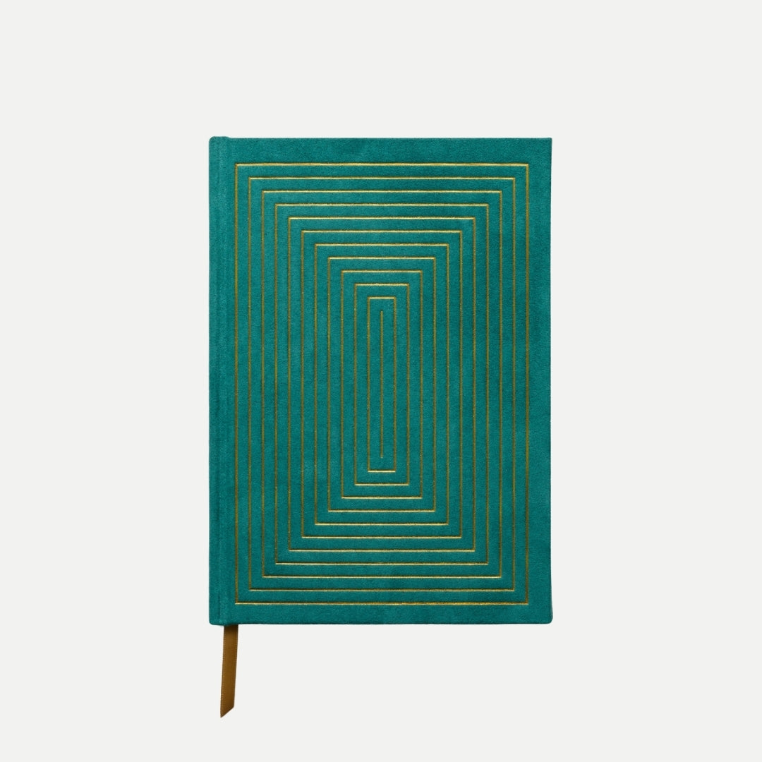 Suede Journal - Green Suede