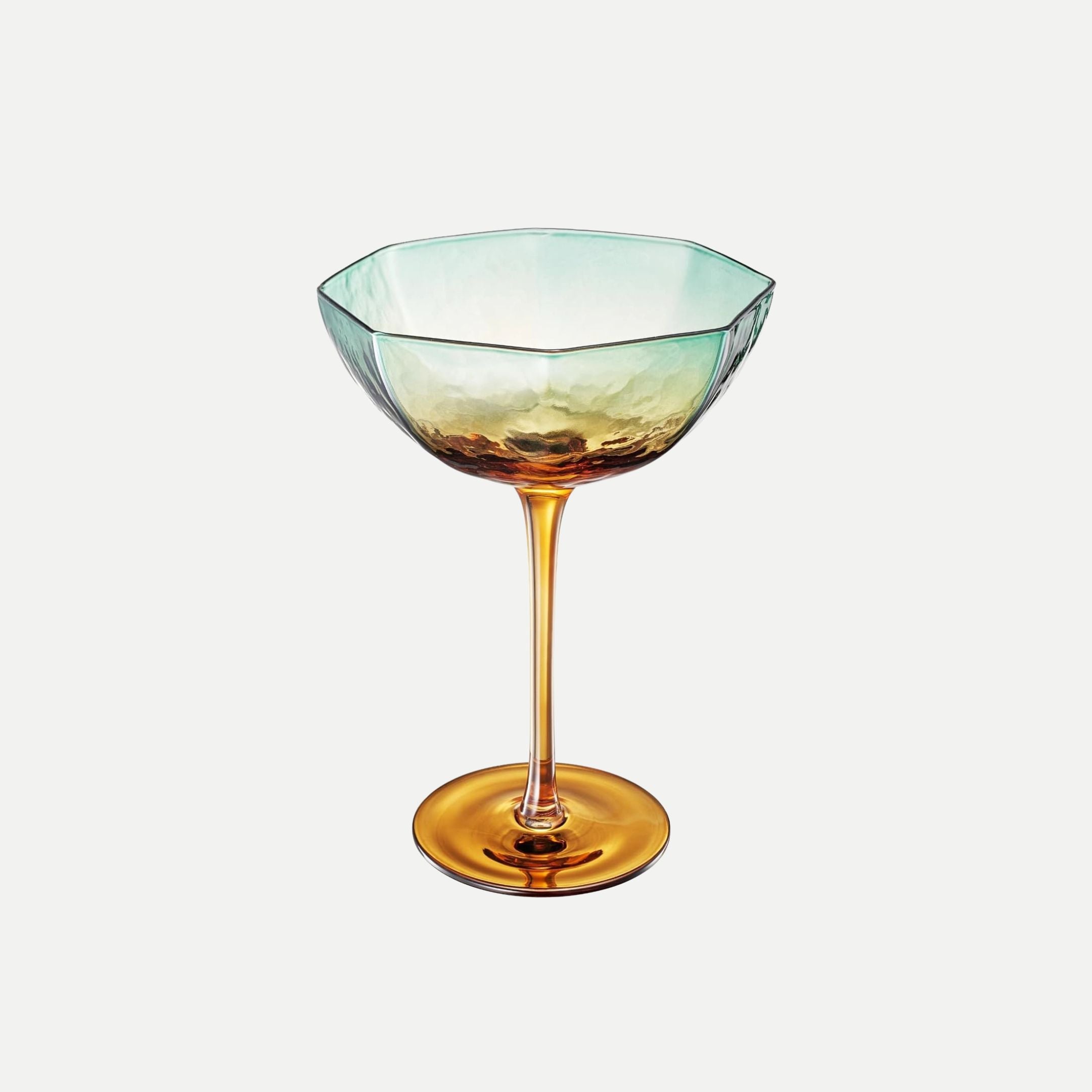 Hexagonal Coupe Glasses - 2 Set