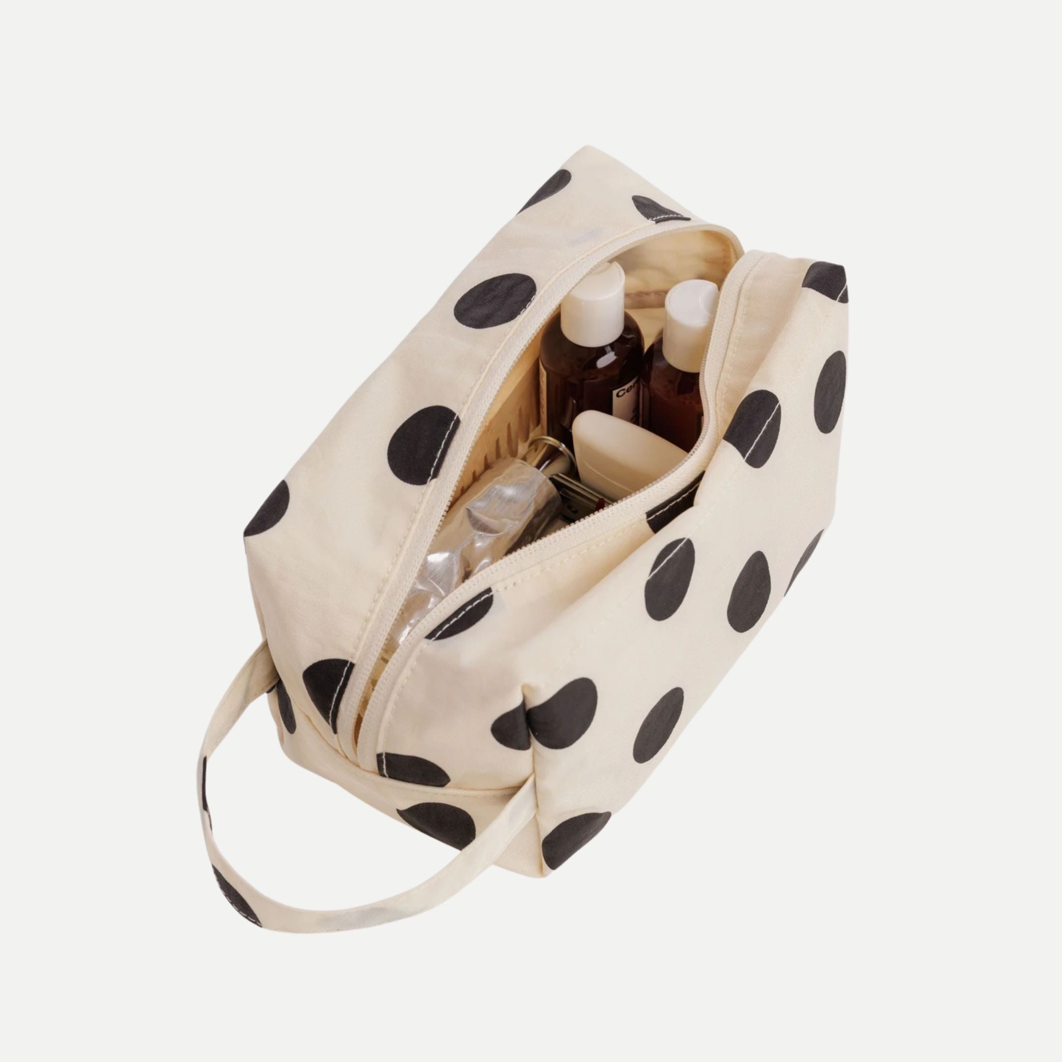 Cream and Black Polka Dot - Dopp Kit