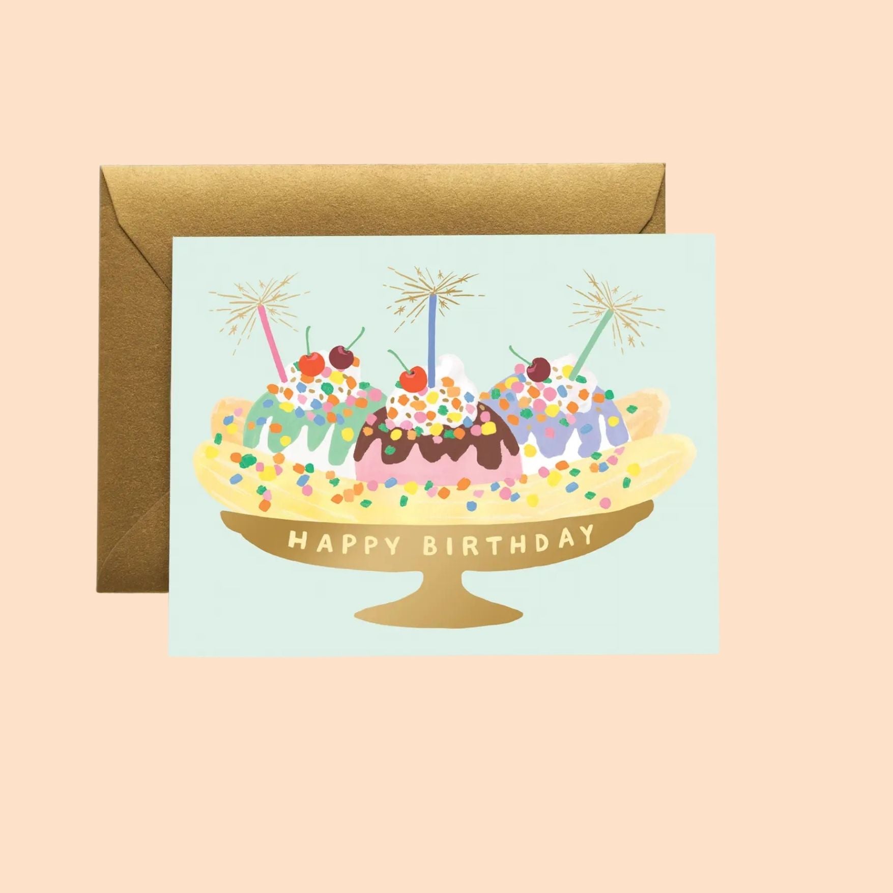 Banana Split Birthday Card