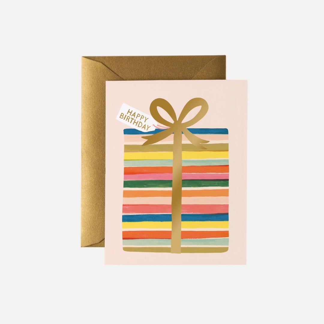 Feliz Birthday Present Card