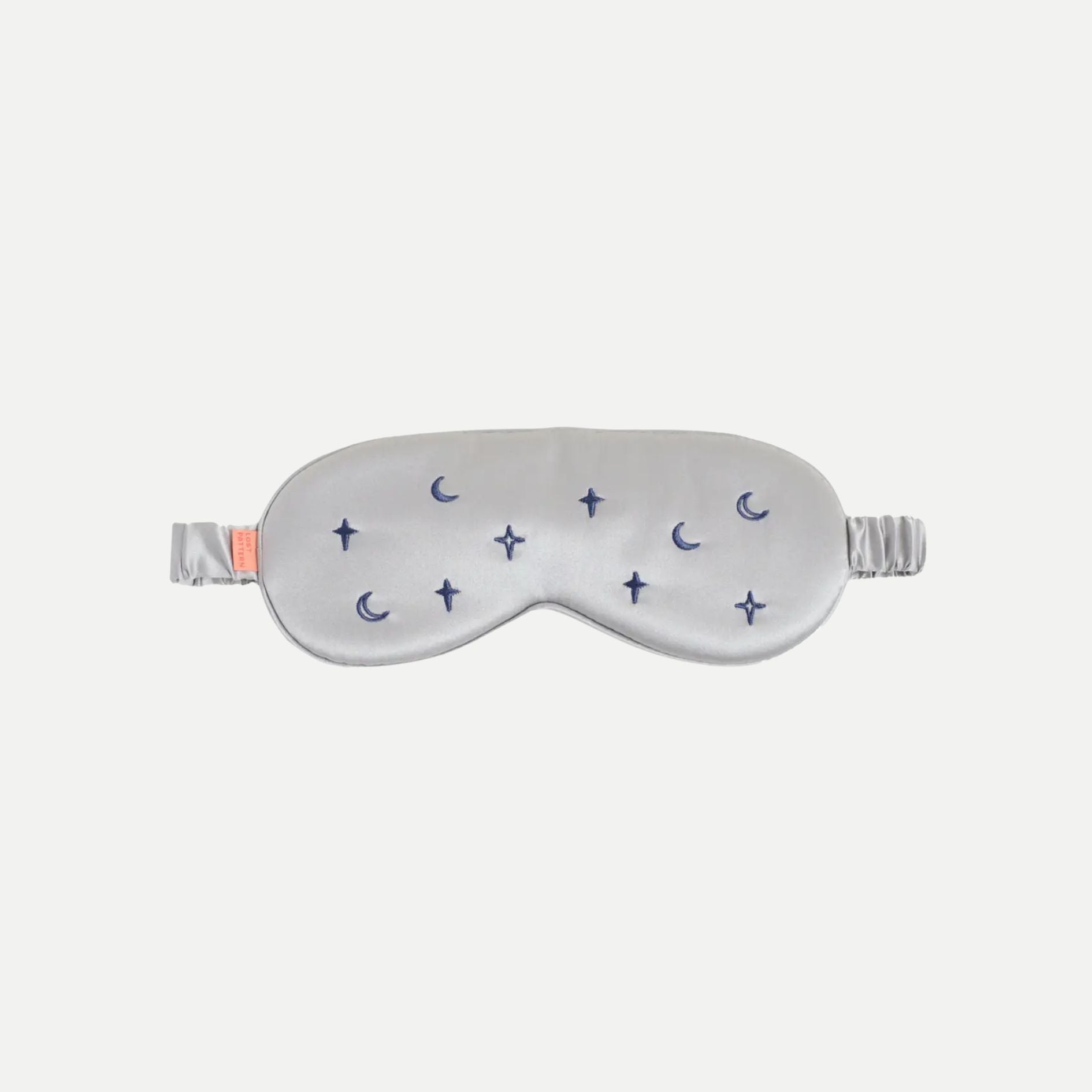 Moonlit Stars Silk Sleep Eye Mask - Silver