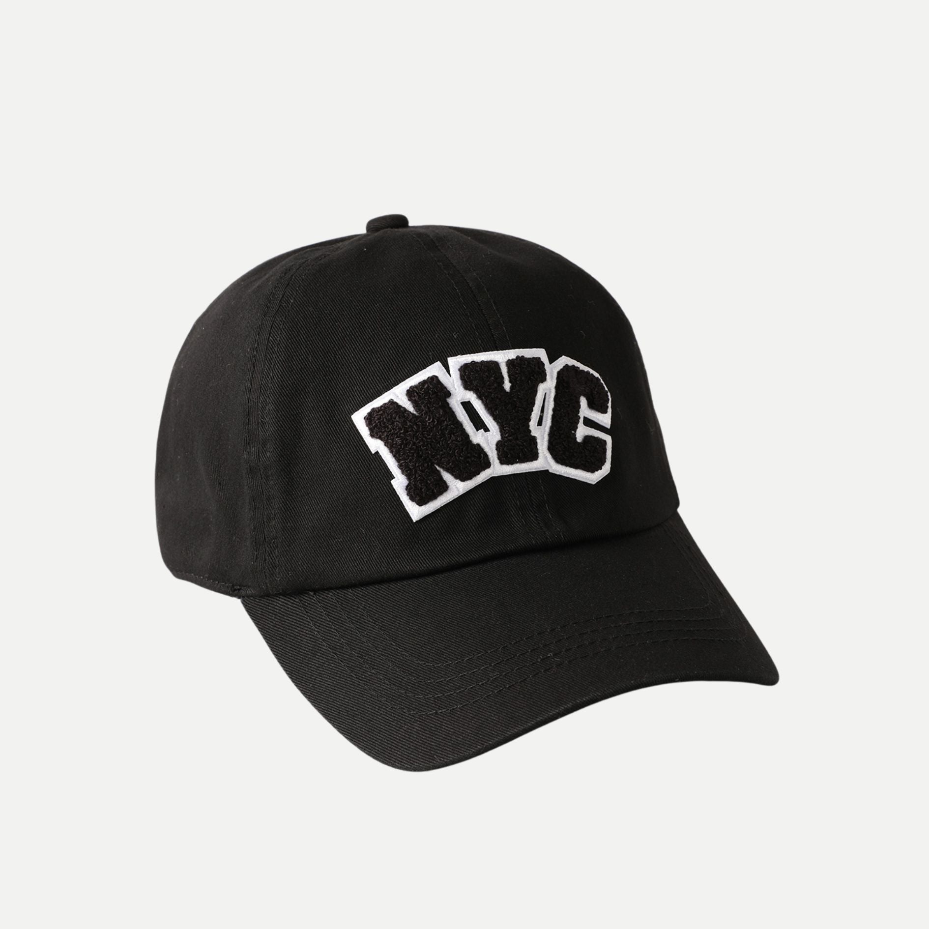 Black NYC Chenille Patch Hat