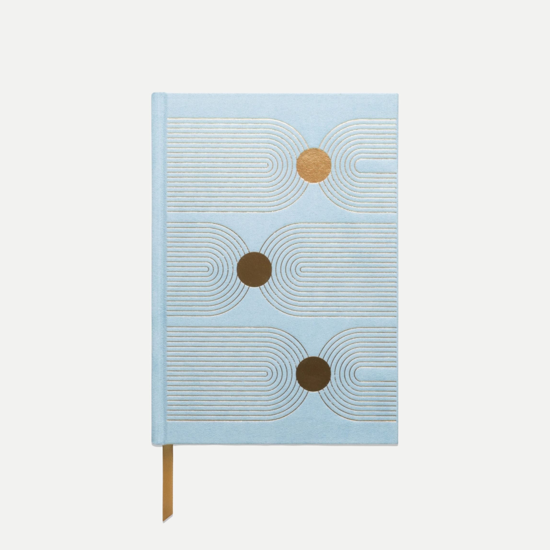 Suede Journal - Arch Dot Blue