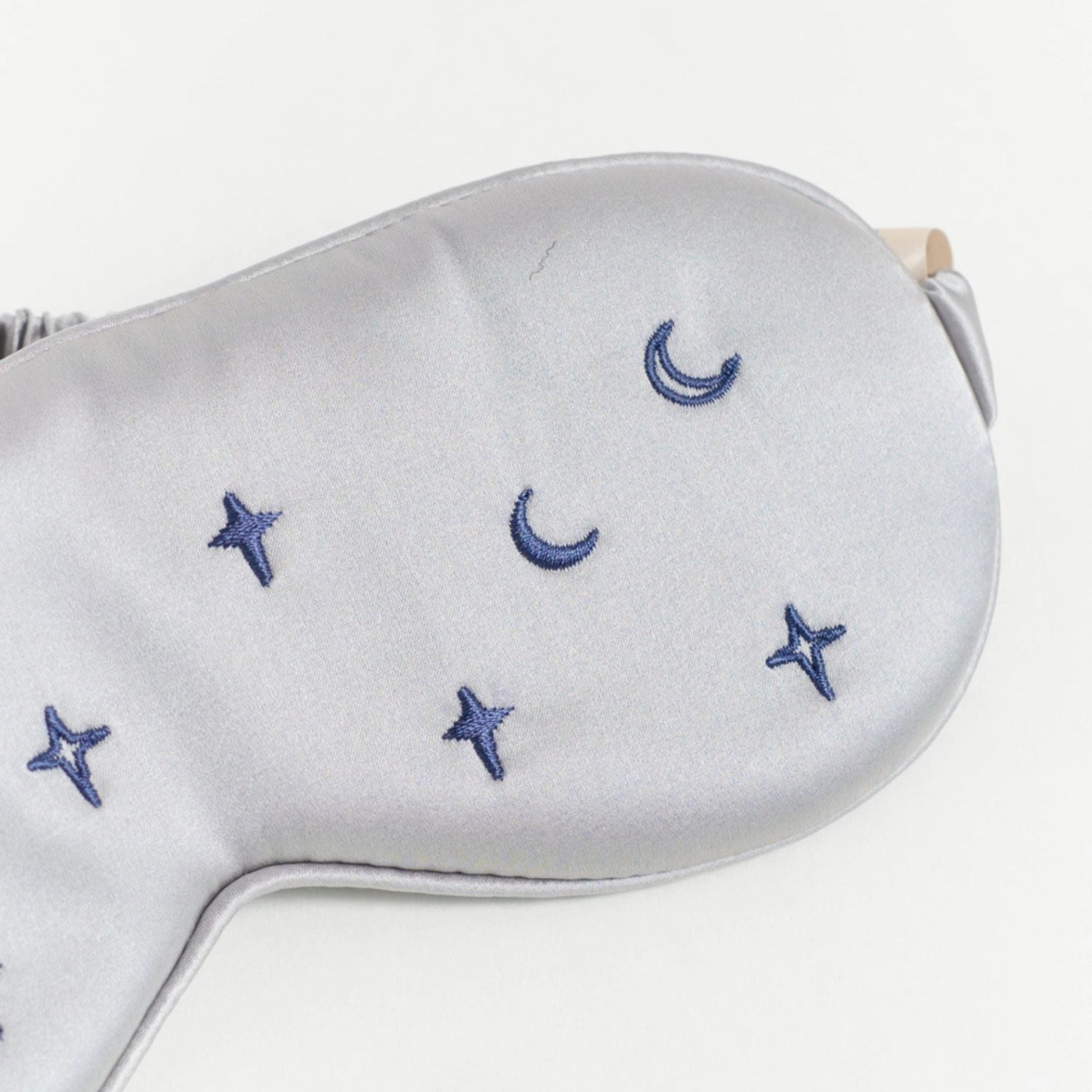 Moonlit Stars Silk Sleep Eye Mask - Silver