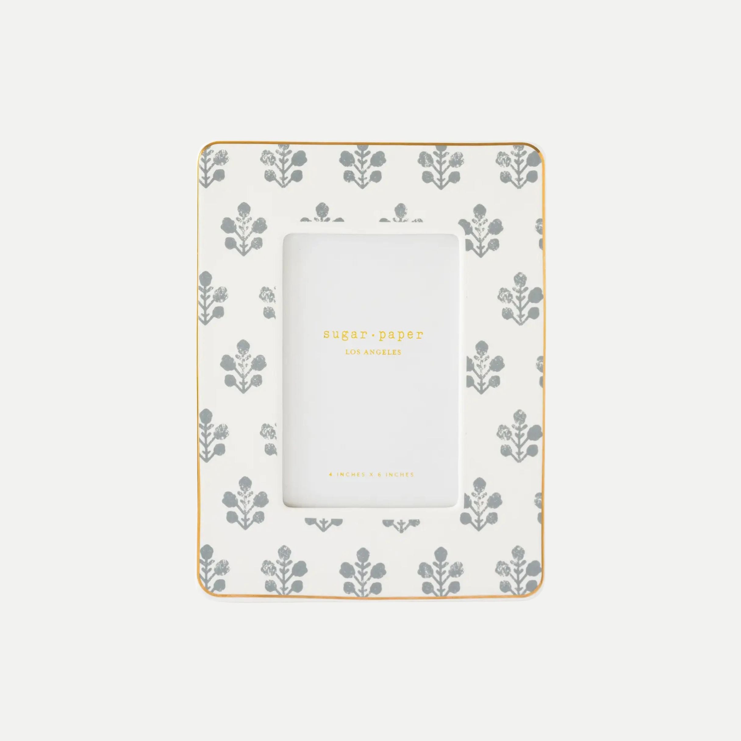 Slate Floral Picture Frame