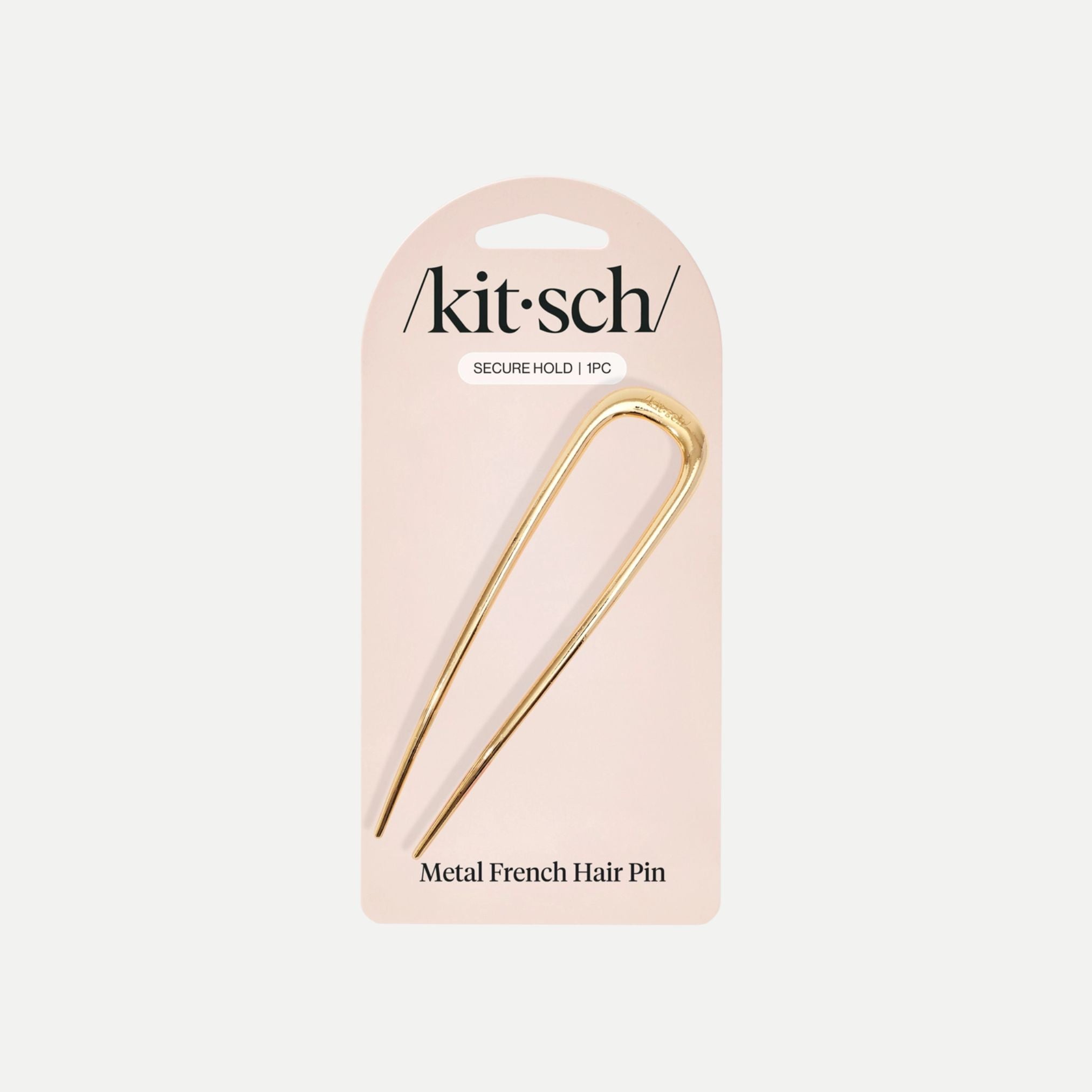 Metal French Hair Pin - Gold