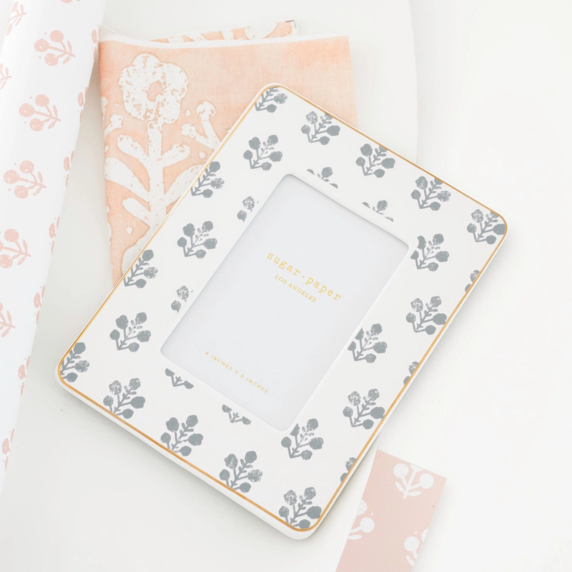 Slate Floral Picture Frame