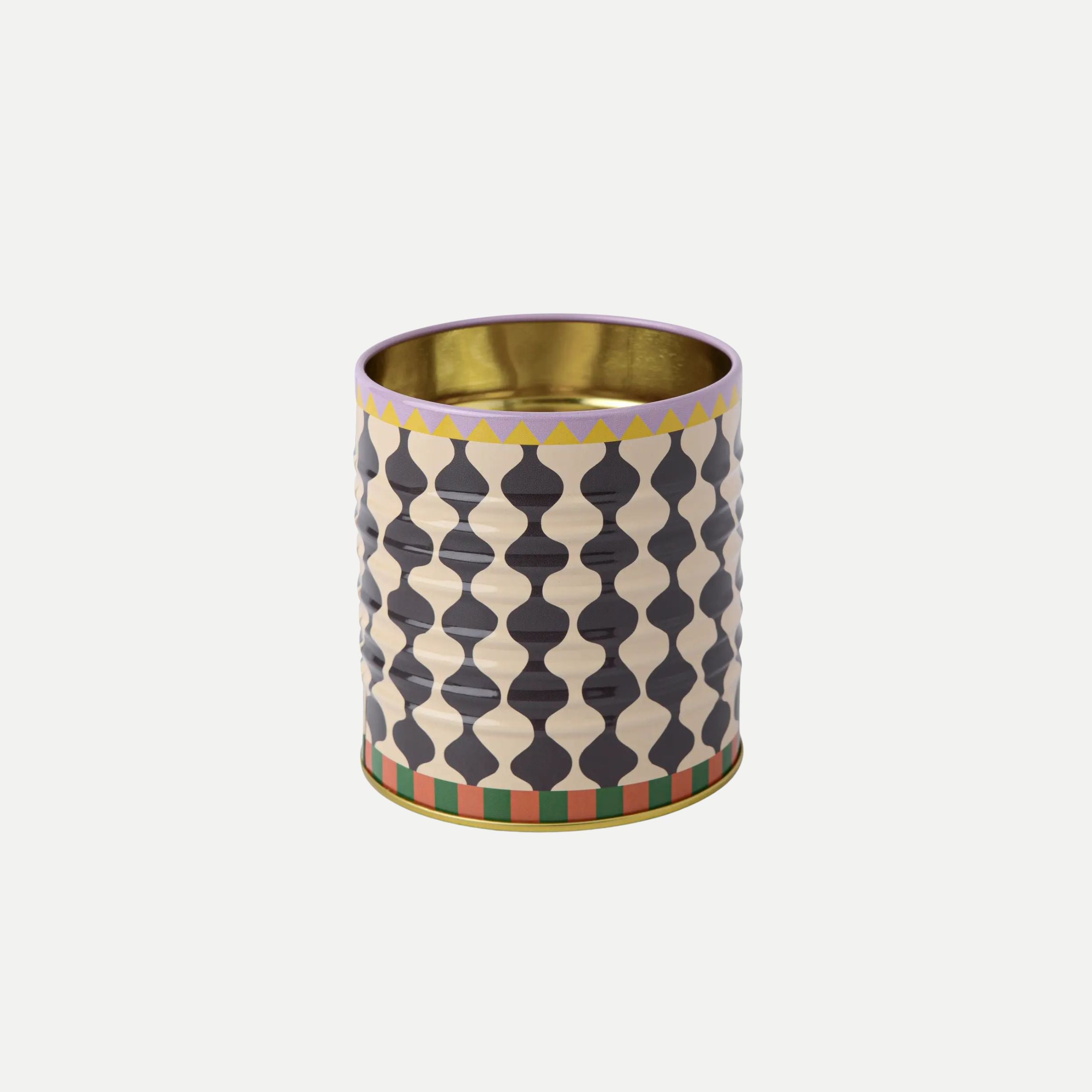 A Dopo Black & White Wavy Storage Tin