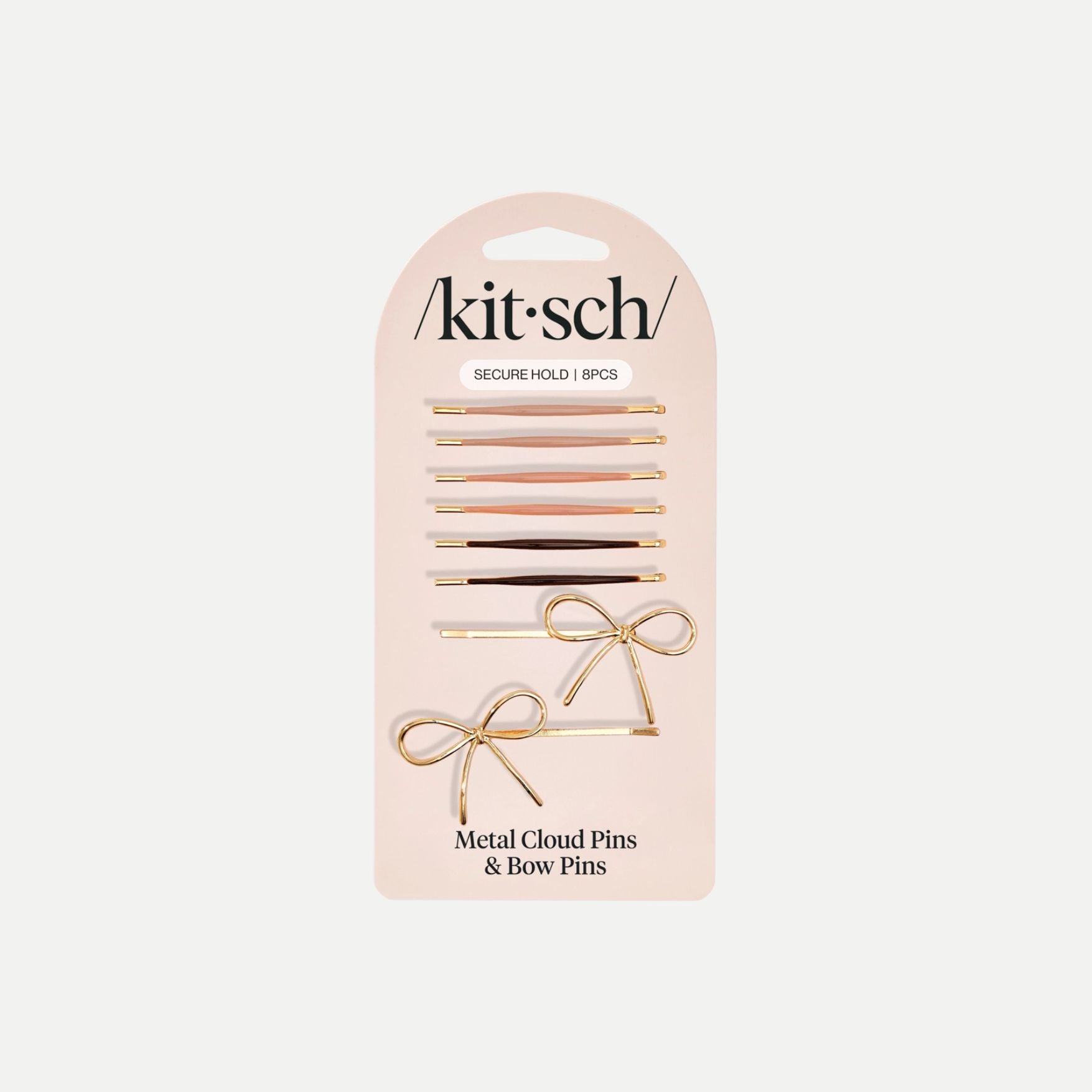 Metal Enamel Cloud & Bow Bobby Pins