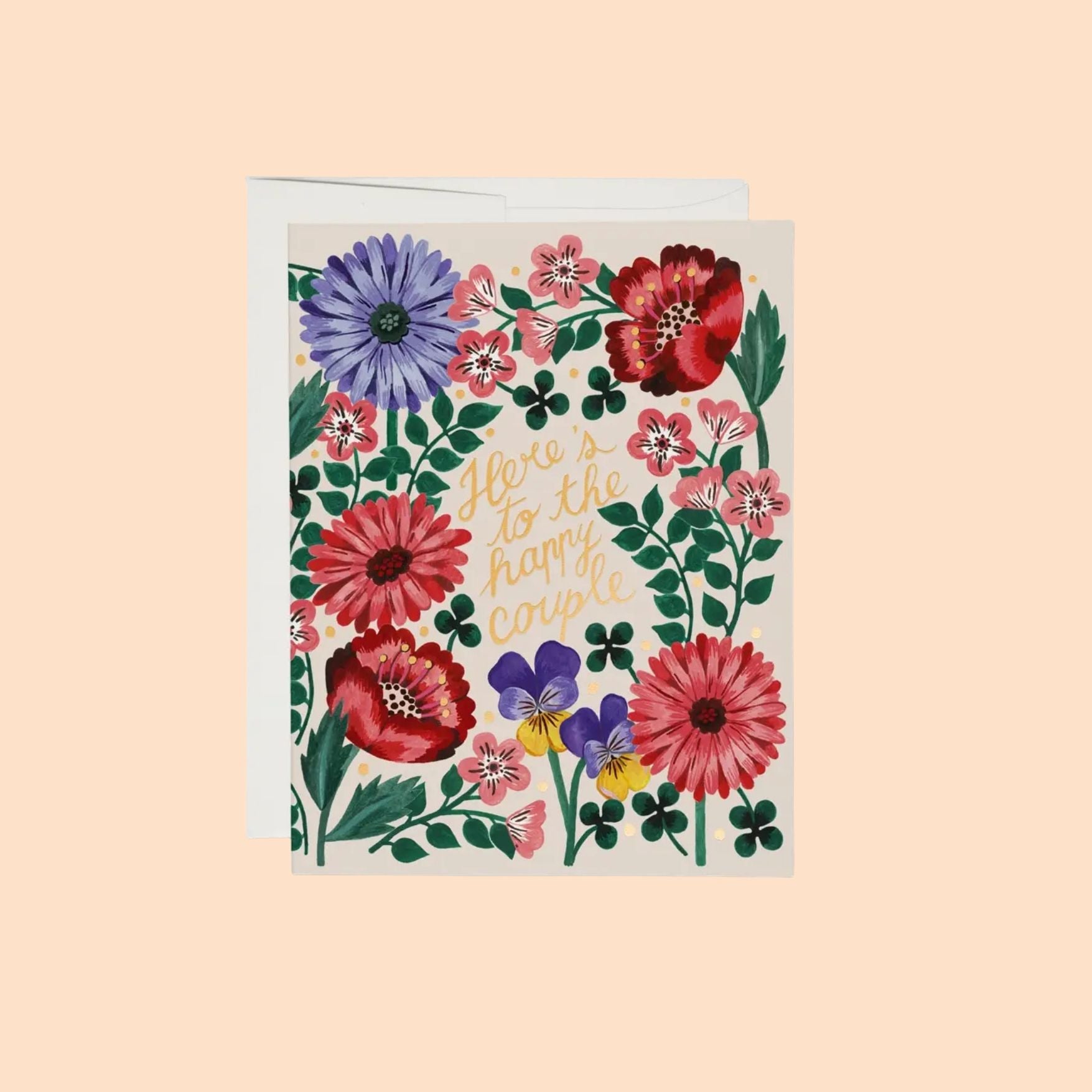 Blooming Couple Wedding Card