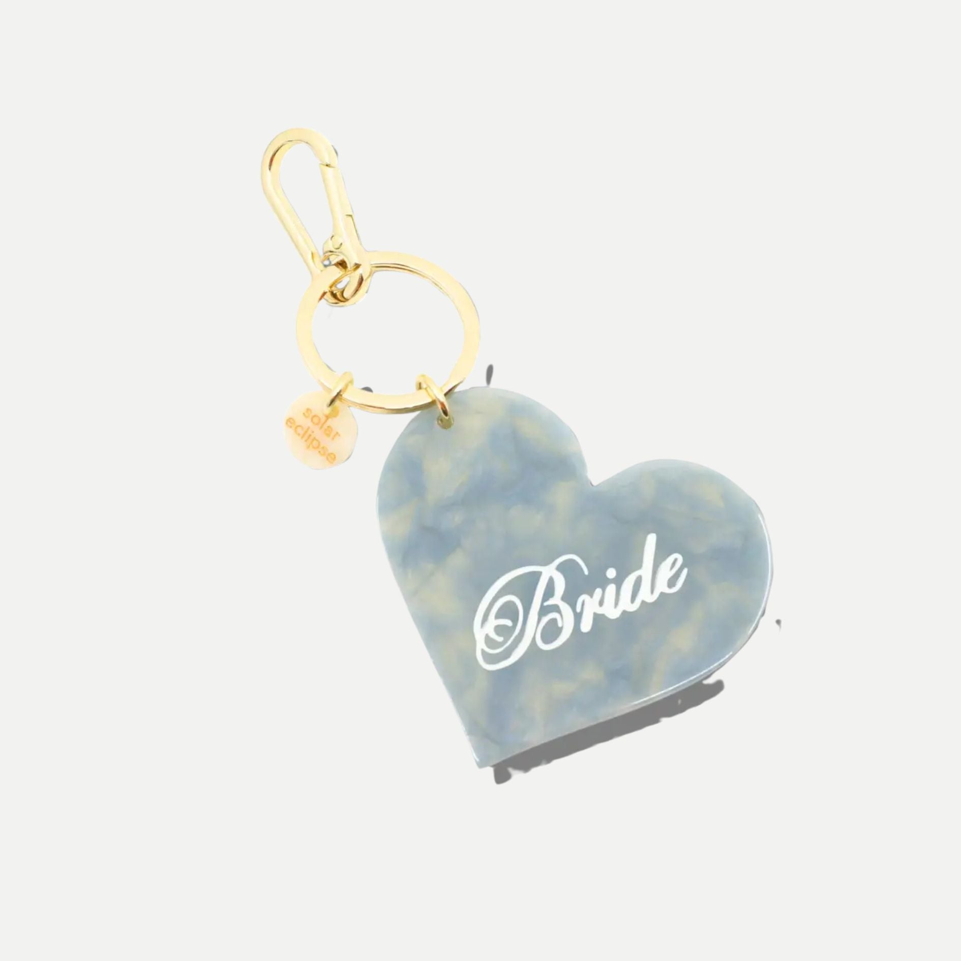 Hand-Painted Bride Heart Bag Charm